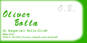 oliver bolla business card